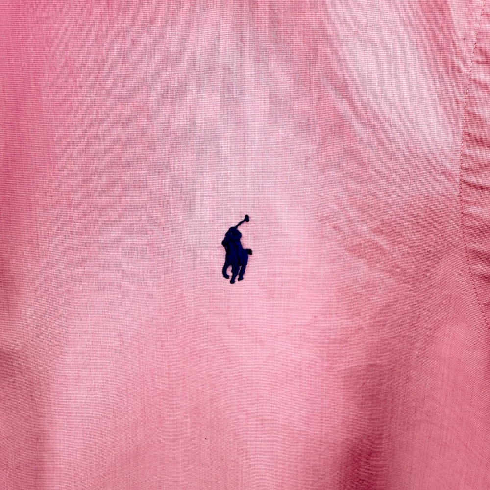Polo Ralph Lauren Mens Large Pre-Owned Shirt Pink Slim Fit 100% Cotton Stretch - Picture 7 of 12